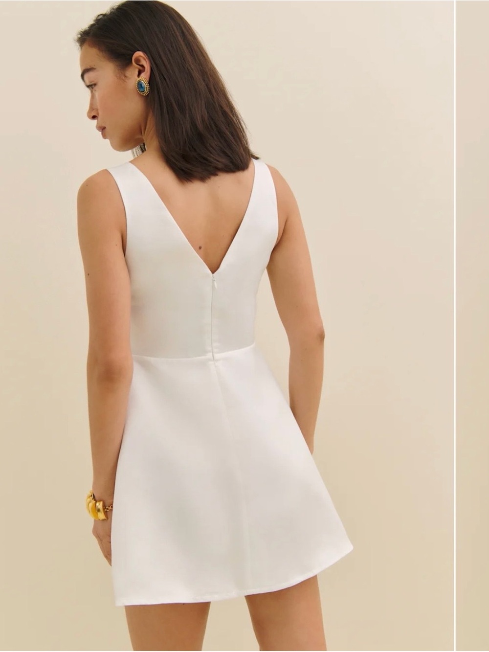 Reformation White Zenni dress Size 2 - Picture 3 of 9